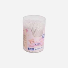 Tăm bông trẻ sơ sinh Salina thân giấy hộp 180 que SBD013GT