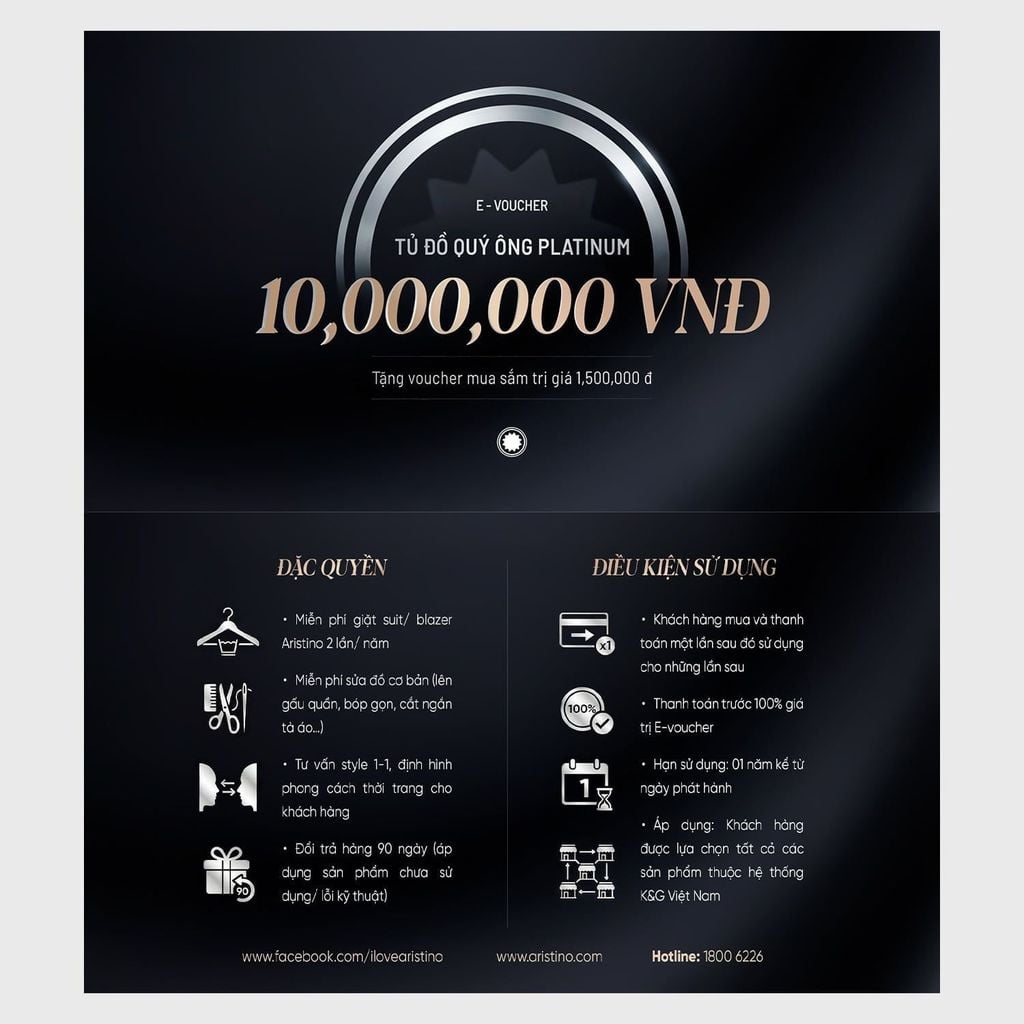 E-voucher Tủ Đồ Quý Ông 10,000,000 VNĐ