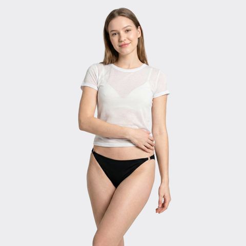 Quần Lót Nữ Bikini Cecina Lưới Chấm Bi Phối Kim Loại CBI008EDP01