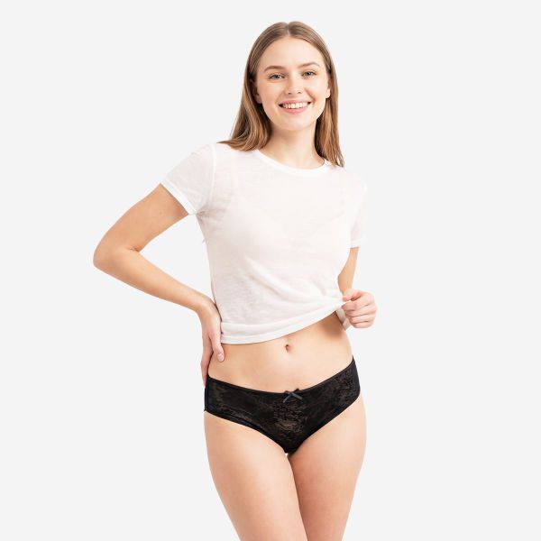 Quần Lót Nữ Bikini Hoa Văn Ren Chìm Cecina CBI032