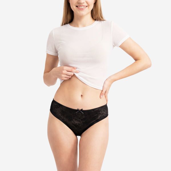 Quần Lót Nữ Bikini Hoa Văn Ren Chìm Cecina CBI032