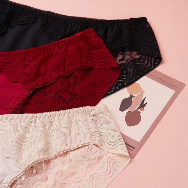 Quần lót Nữ phối ren viền chun co giãn Cecina CBI1701