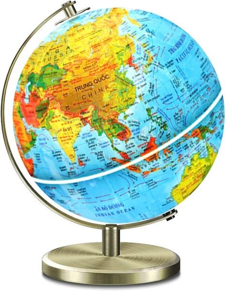  Quả địa cầu phi 20cm hành chính tự nhiên song ngữ 