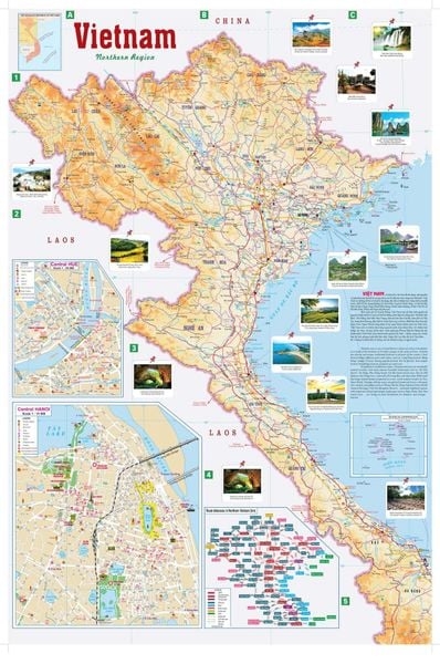  Bản đồ Việt Nam du lịch bắc nam song ngữ Việt - Anh 