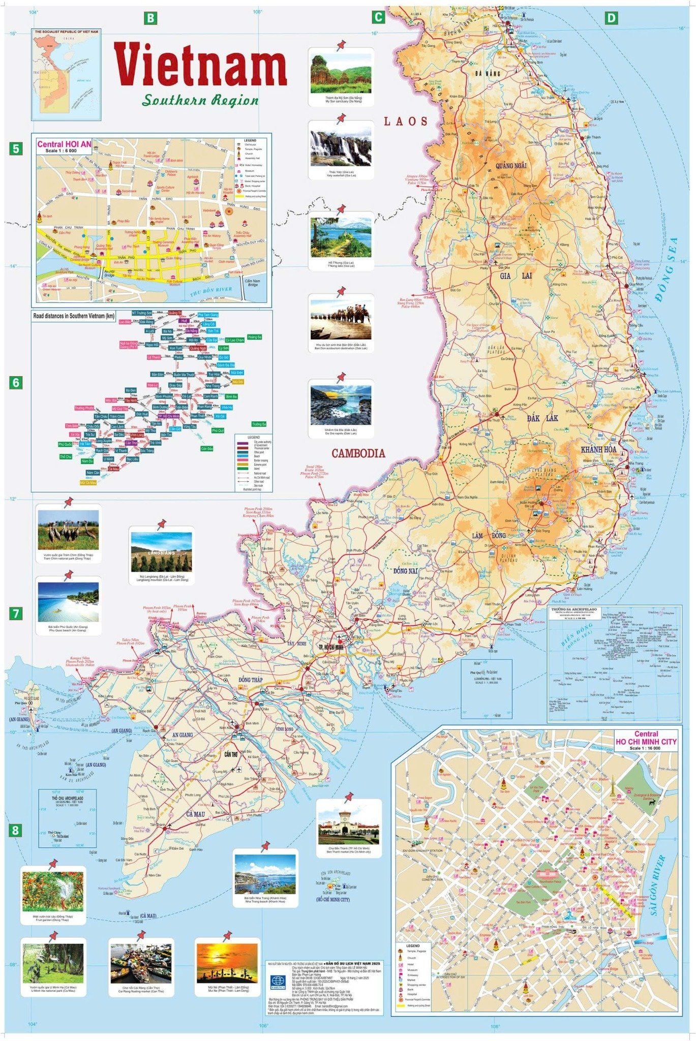  Bản đồ Việt Nam du lịch bắc nam song ngữ Việt - Anh 