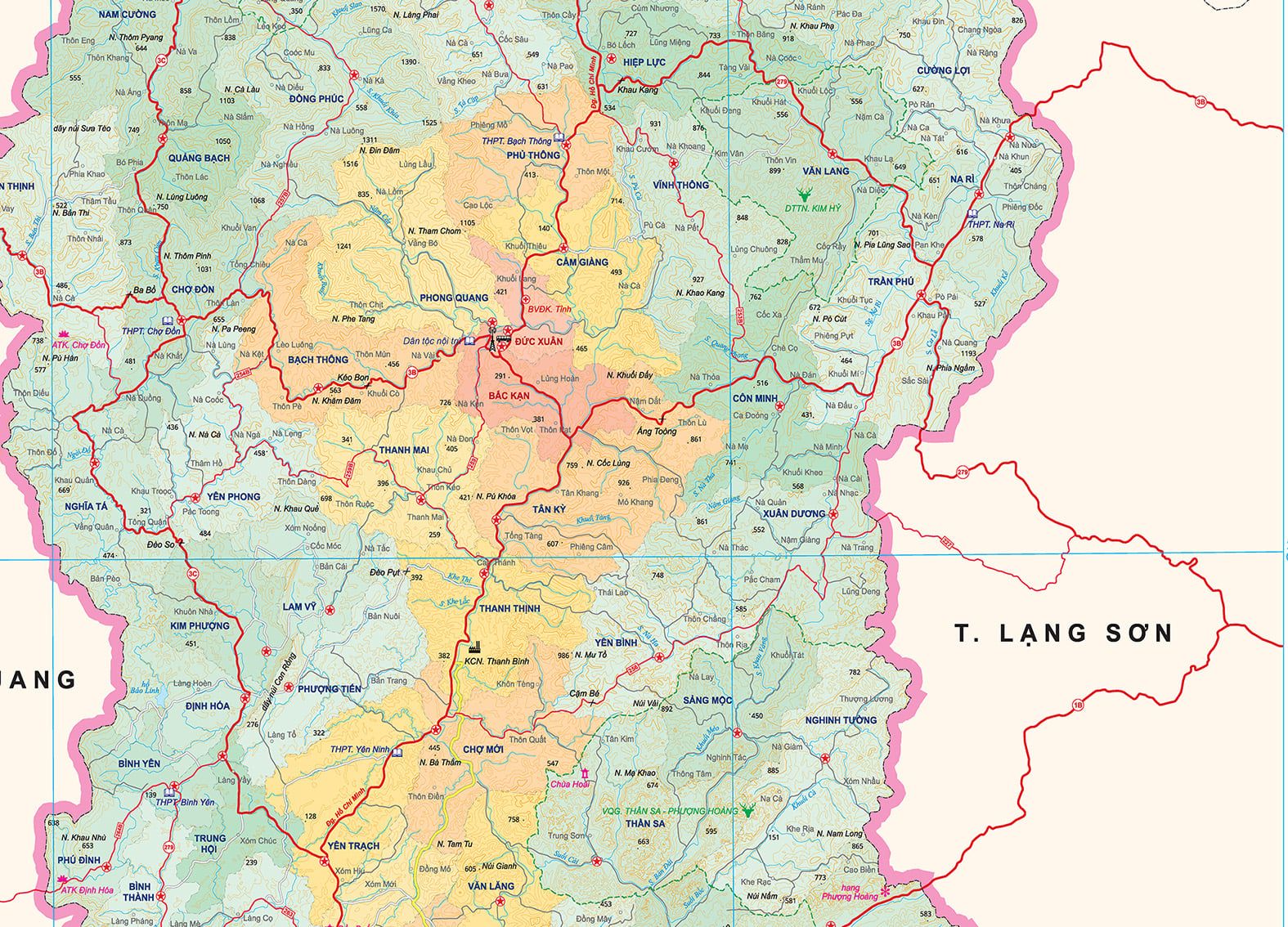  Bản đồ hành chính tỉnh THÁI NGUYÊN mới 