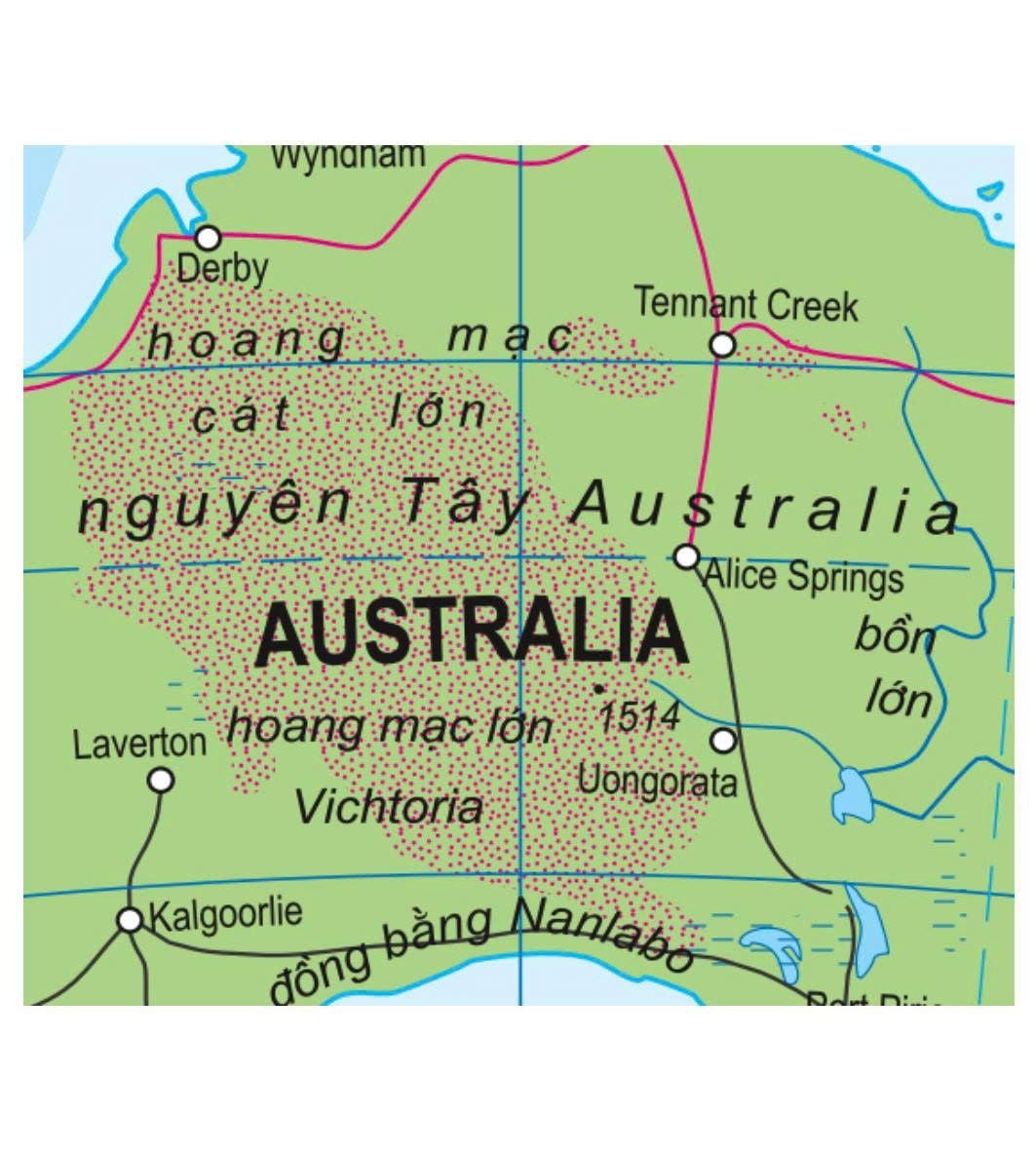  Quả địa cầu phi 30cm hành chính tiếng Việt 