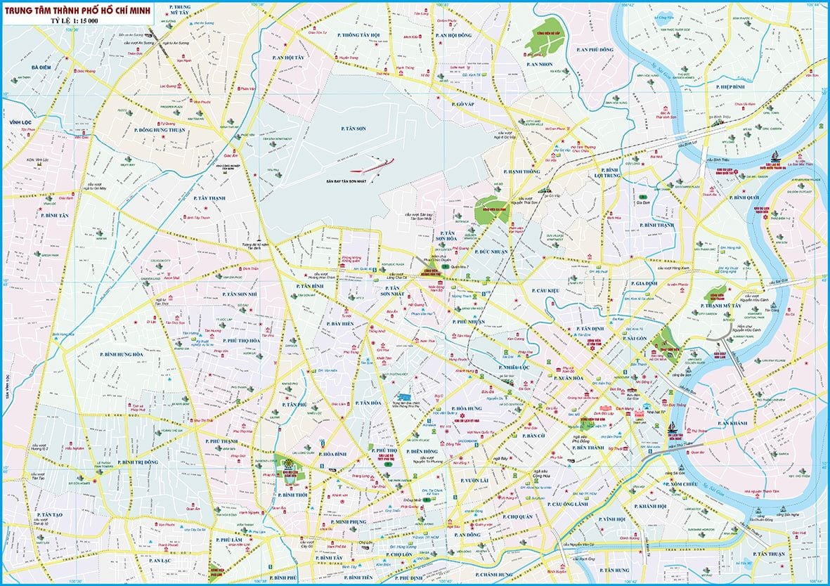  Bản đồ hành chính du lịch TP HỒ CHÍ MINH 