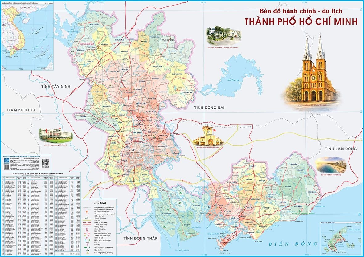  Bản đồ hành chính du lịch TP HỒ CHÍ MINH 