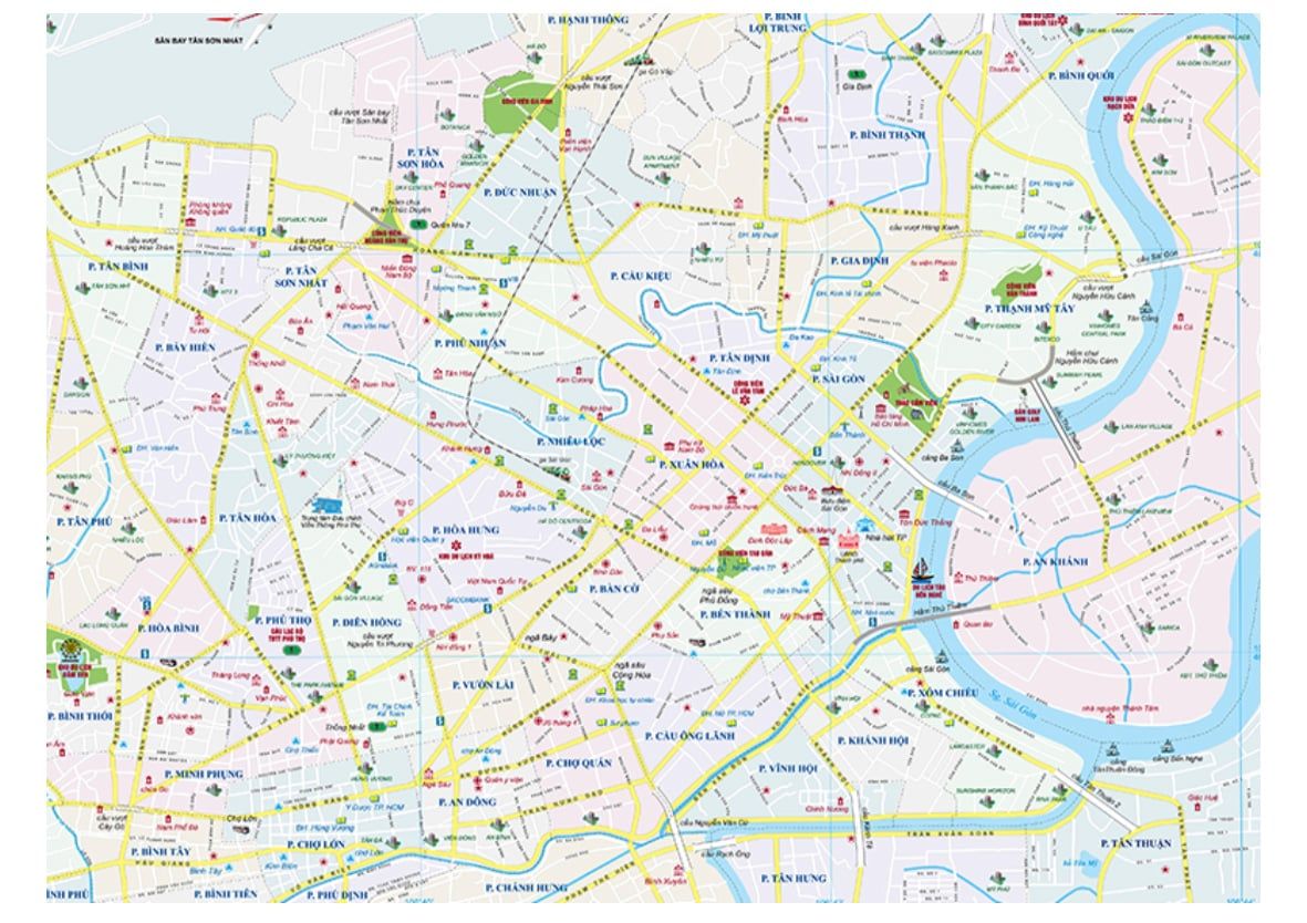  Bản đồ hành chính du lịch TP HỒ CHÍ MINH 