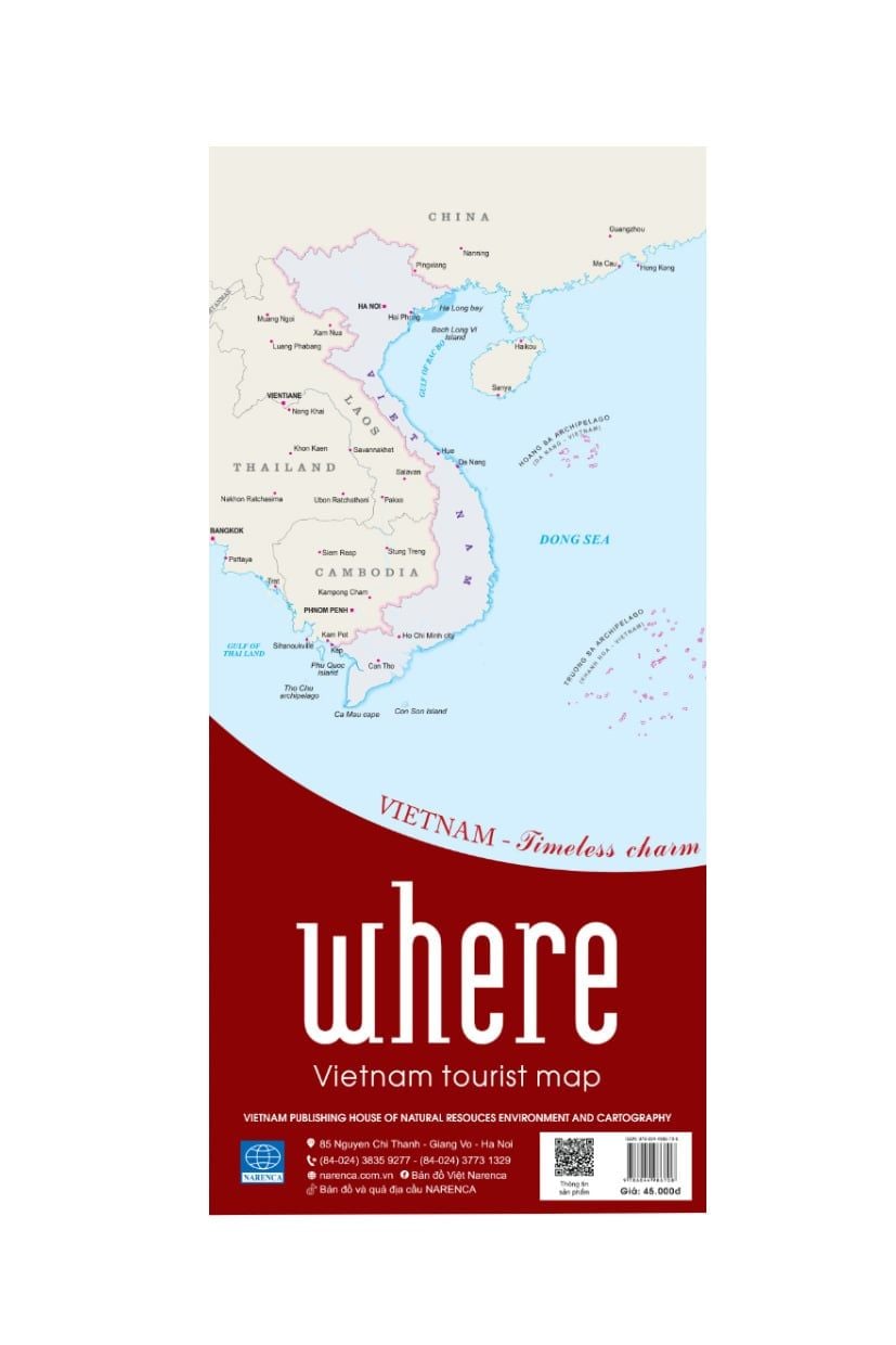  Bản đồ Việt Nam du lịch bắc nam song ngữ Việt - Anh 