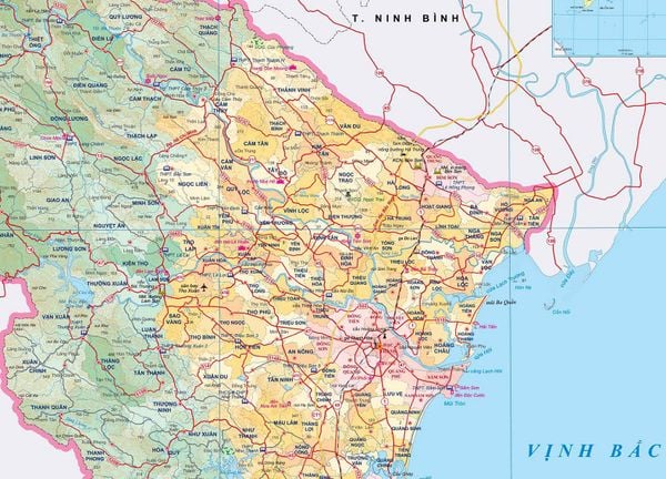  Bản đồ hành chính tỉnh THANH HÓA mới 
