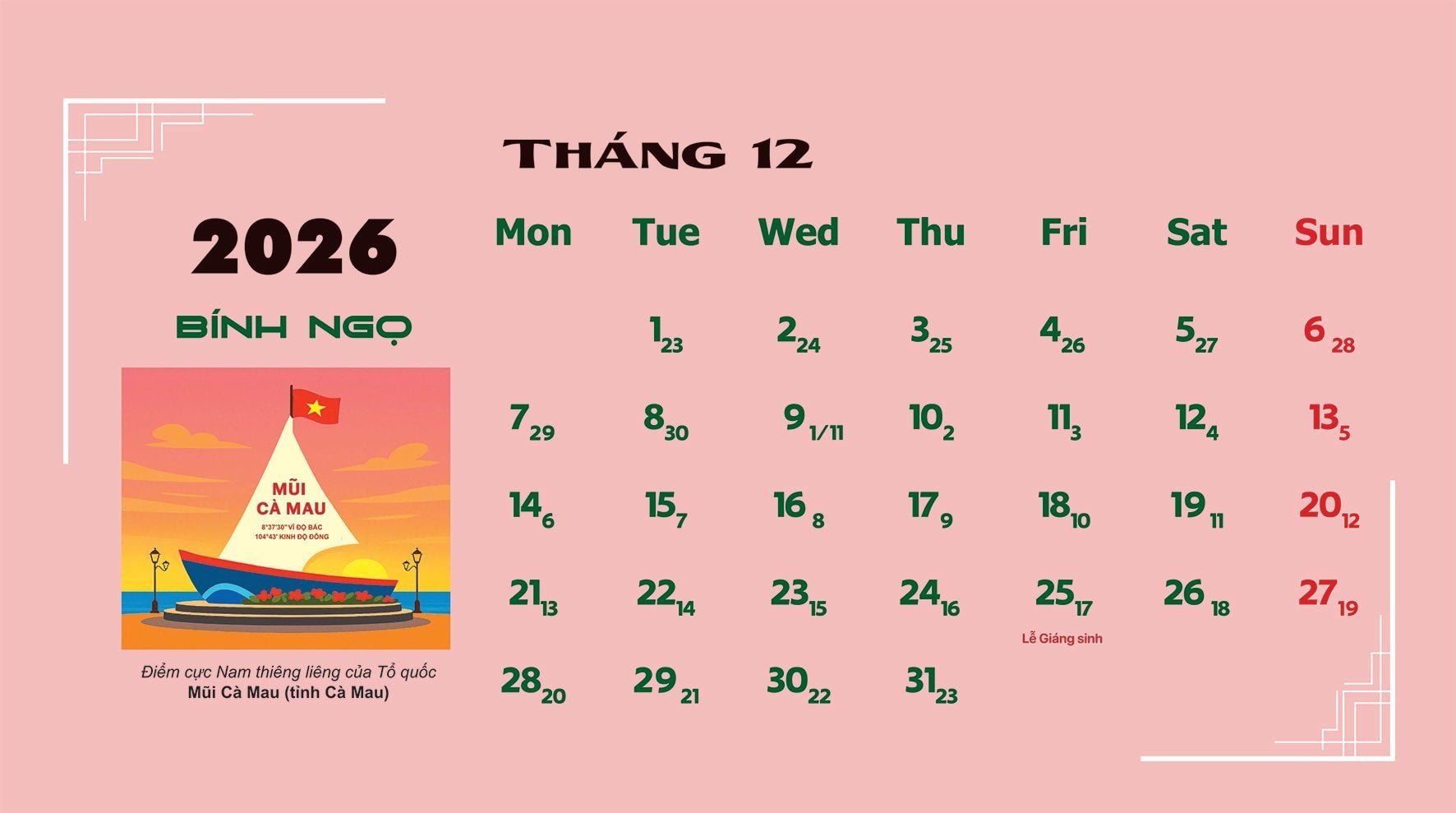  Bộ lịch Việt Nam 2026 - 34 MẢNH GHÉP RỒNG THIÊNG 