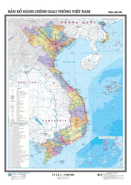  Bản đồ hành chính giao thông Việt Nam 34 tỉnh mới 2025 