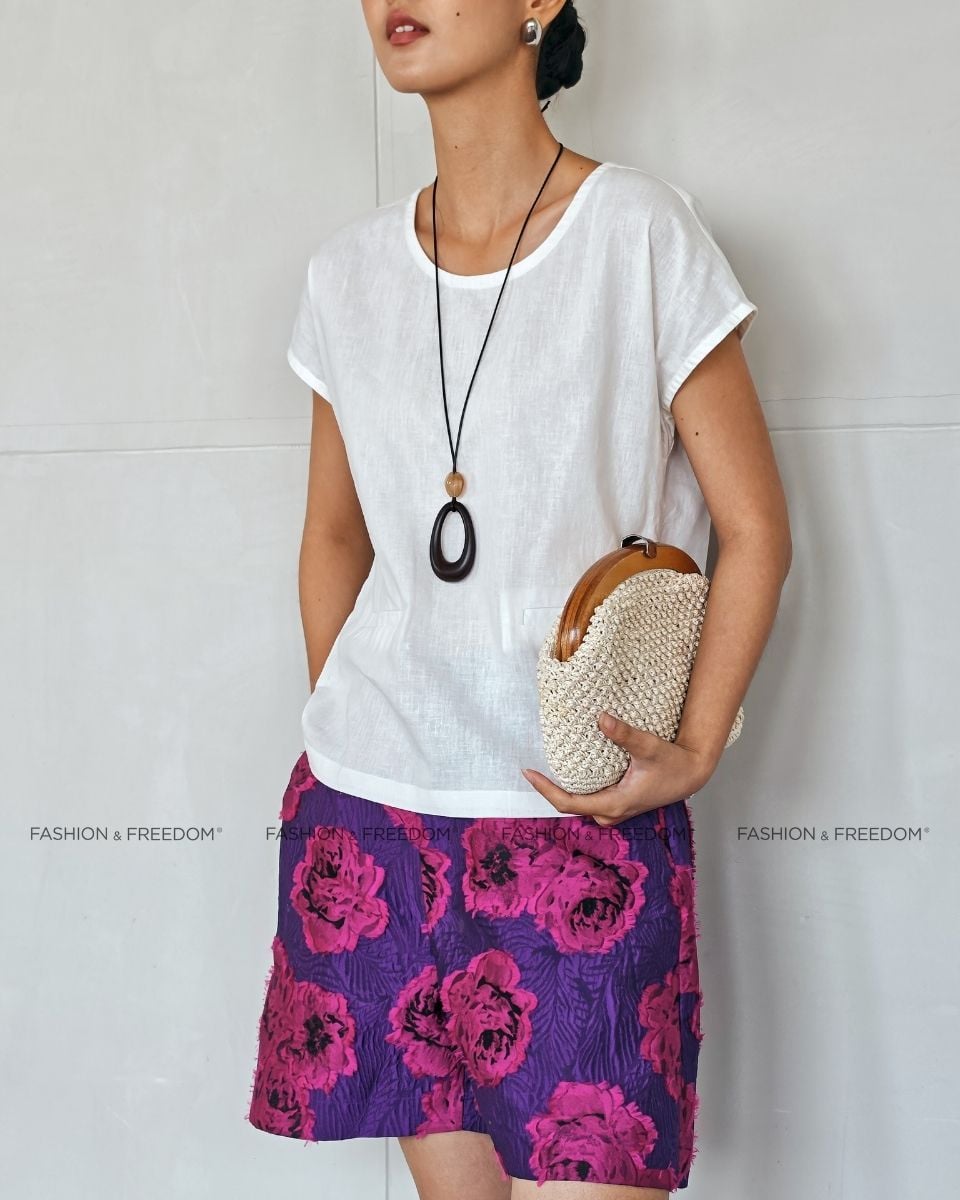 Áo Kiểu Nữ Linen Trắng