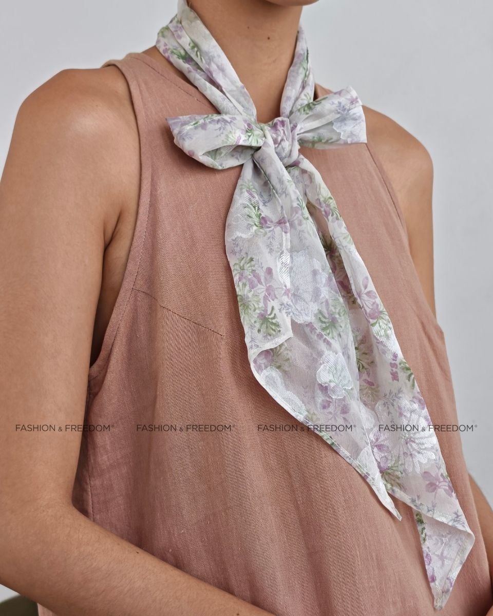 Đầm Linen Cam Ruốc Chocolate Fall In Love