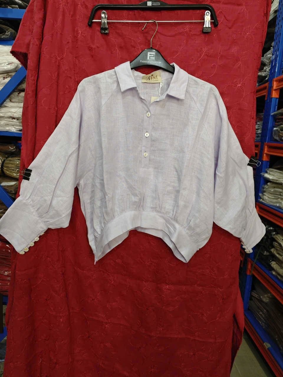 Áo Kiểu Linen Nữ (AT XCA477-1-Tím Sữa)