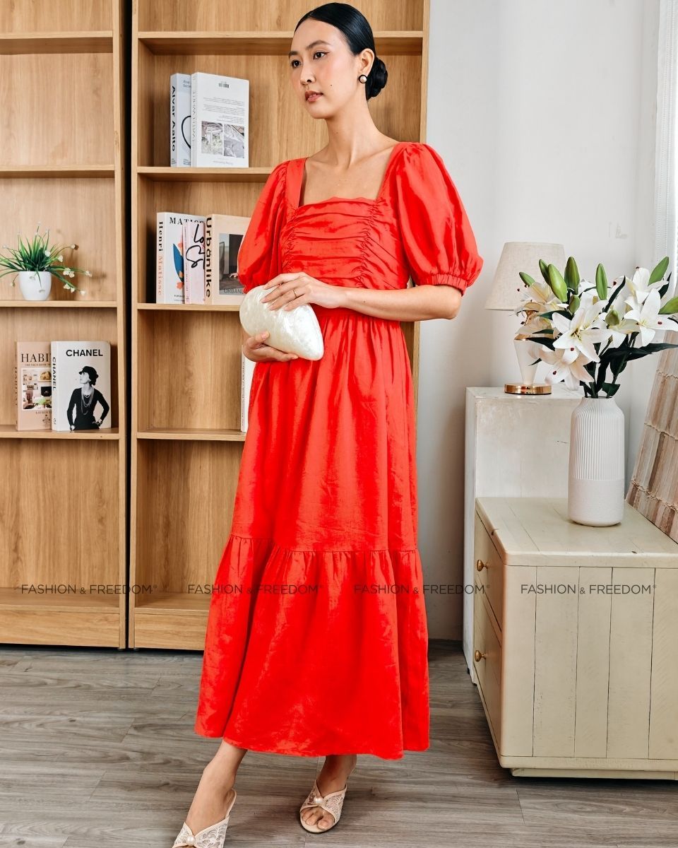 Đầm Linen Cam Summer Get Away