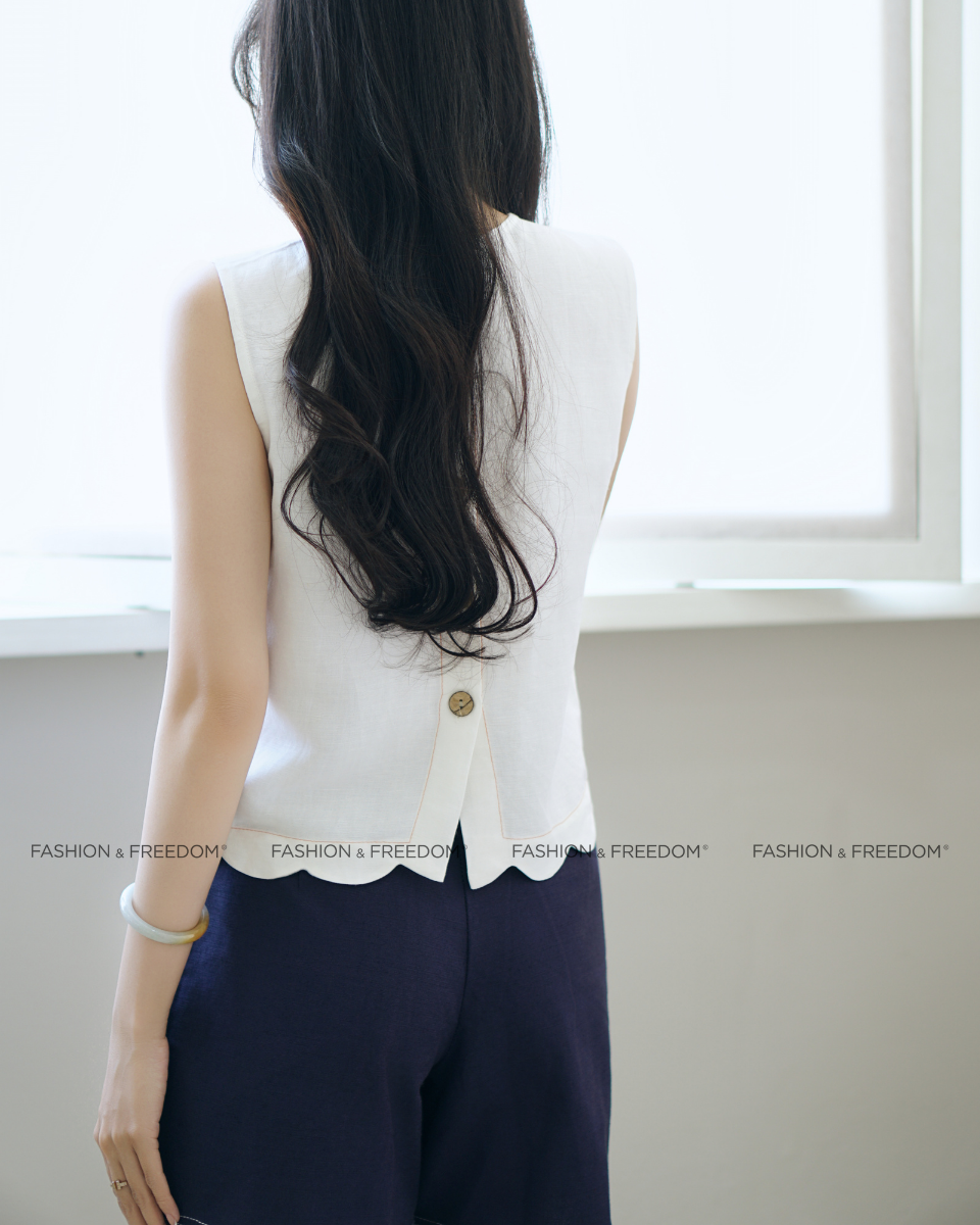 Quần Short Linen Tím Becoming Discover