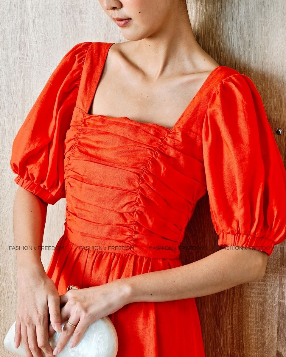 Đầm Linen Cam Summer Get Away