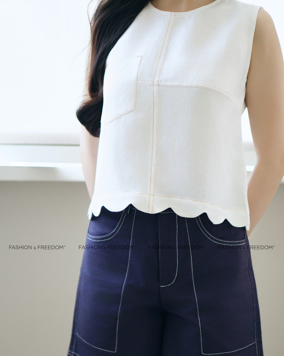 Quần Short Linen Tím Becoming Discover