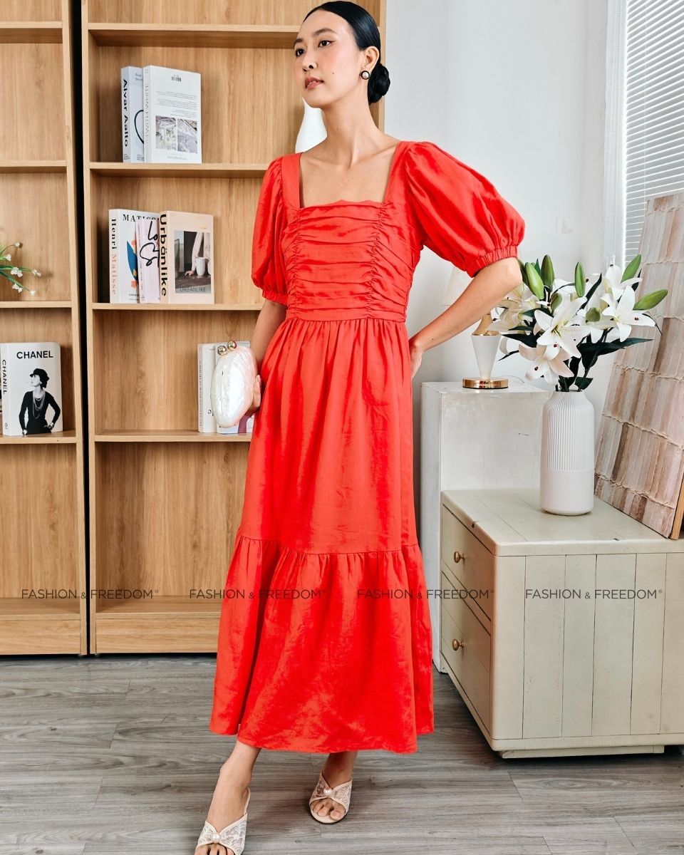 Đầm Linen Cam Summer Get Away