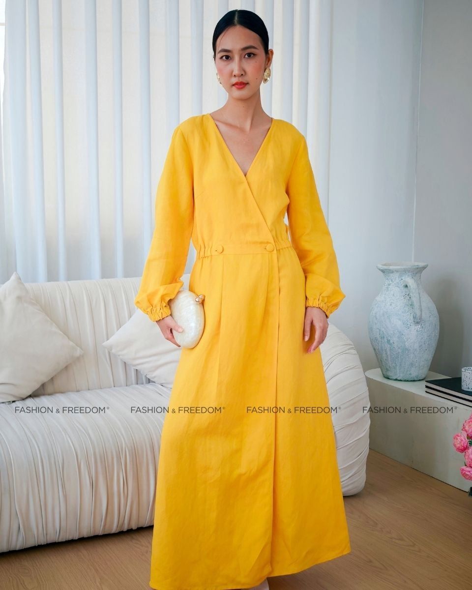Đầm Linen Vàng