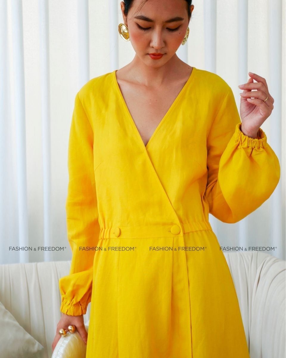 Đầm Linen Vàng