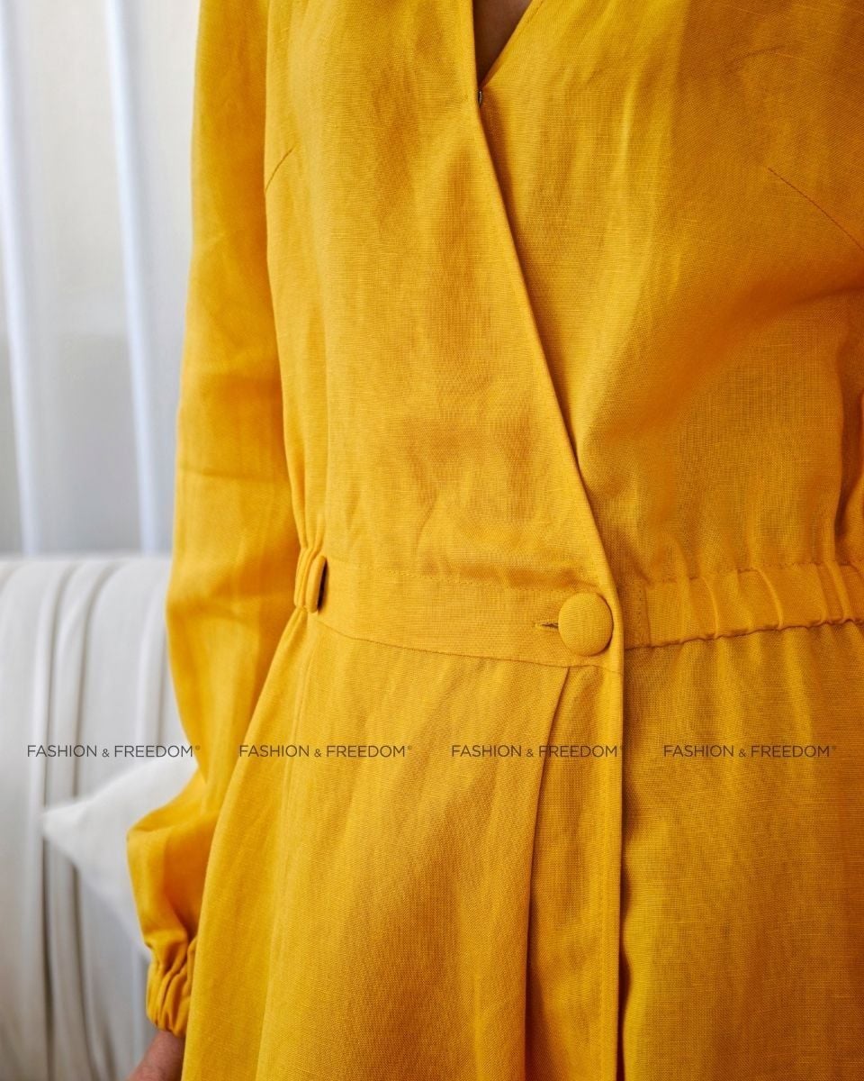 Đầm Linen Vàng