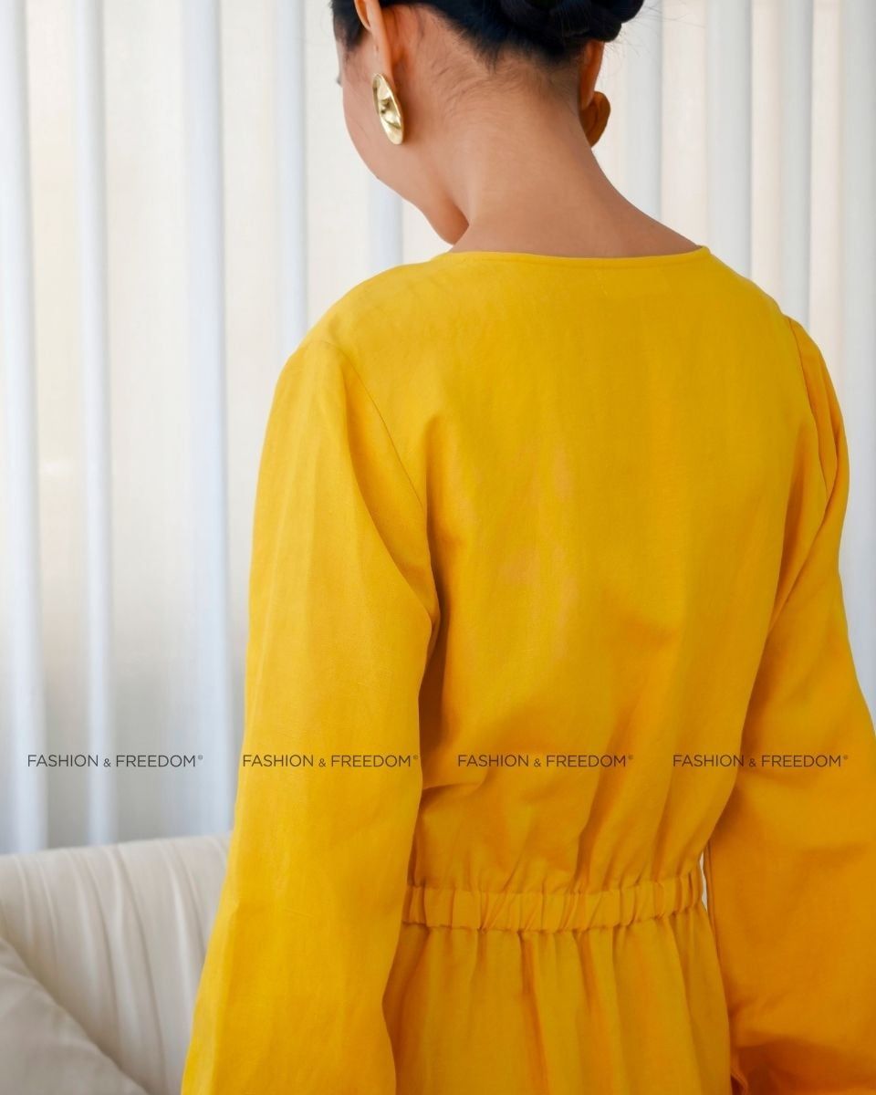 Đầm Linen Vàng