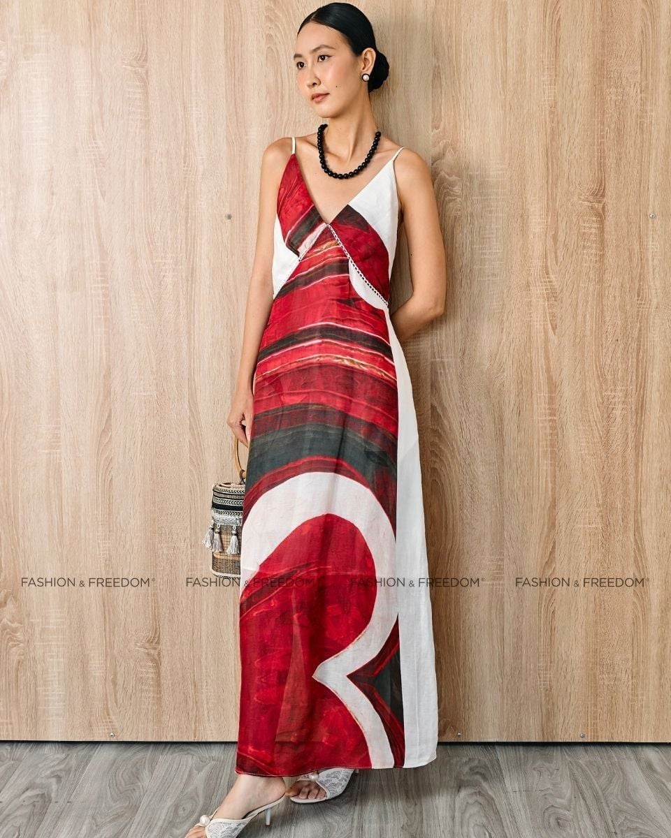 Đầm Linen Nữ Họa Tiết