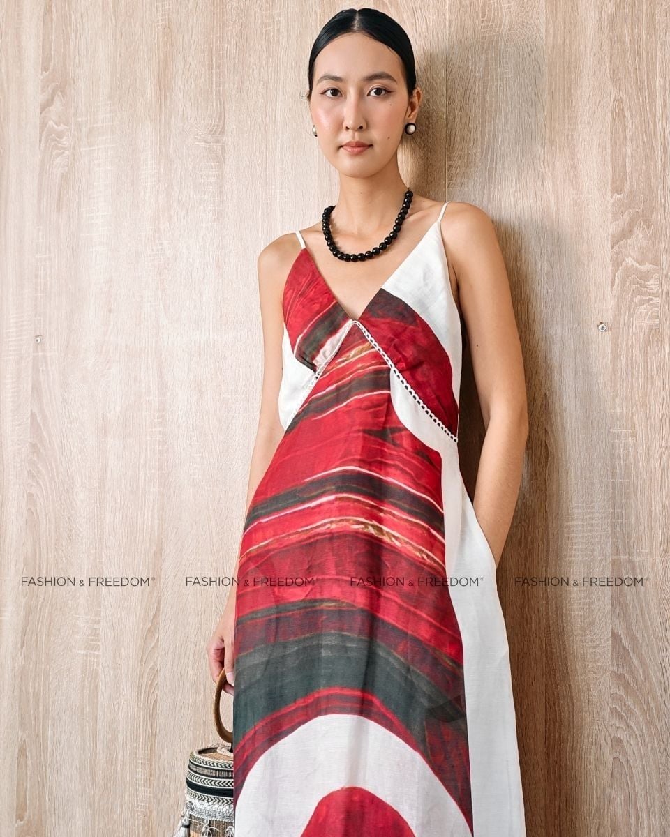 Đầm Linen Nữ Họa Tiết