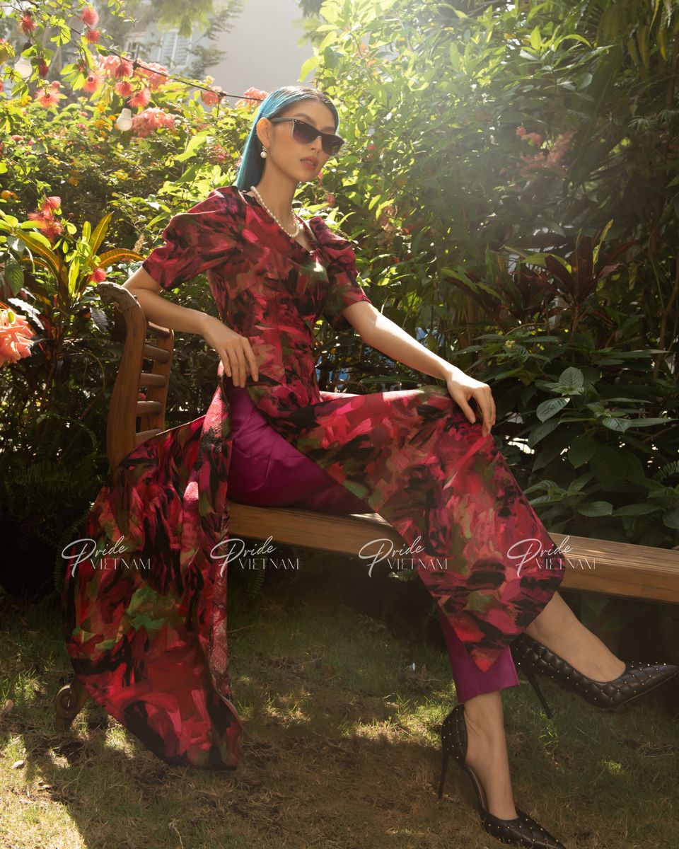 Áo Dài Gấm Tím Xuân Như Ý