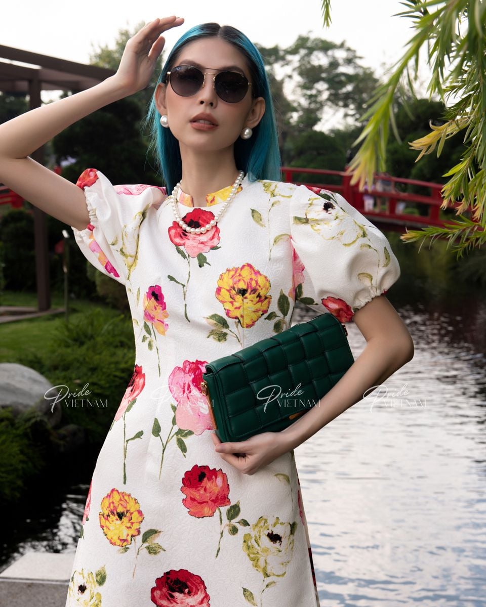 Áo Dài Gấm Trắng Xuân Như Ý