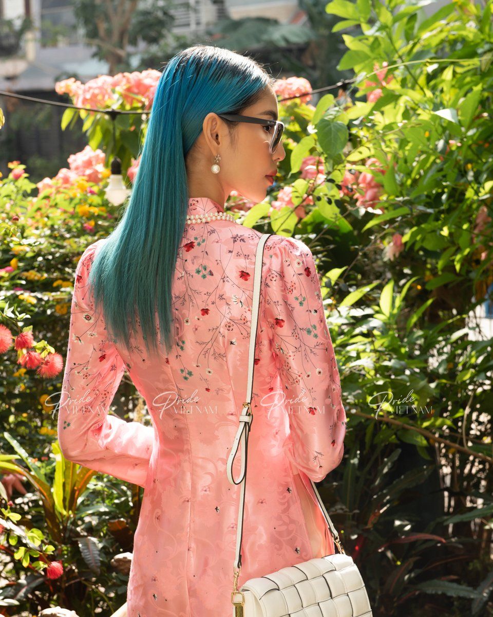 Áo Dài Gấm Hồng Xuân Như Ý