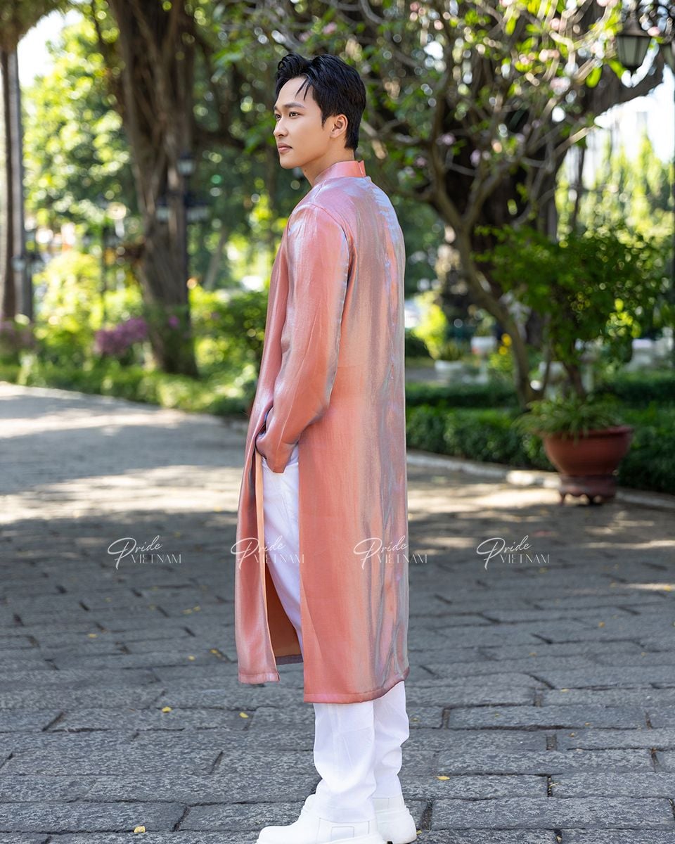 Áo Dài Nam Oganza Cam