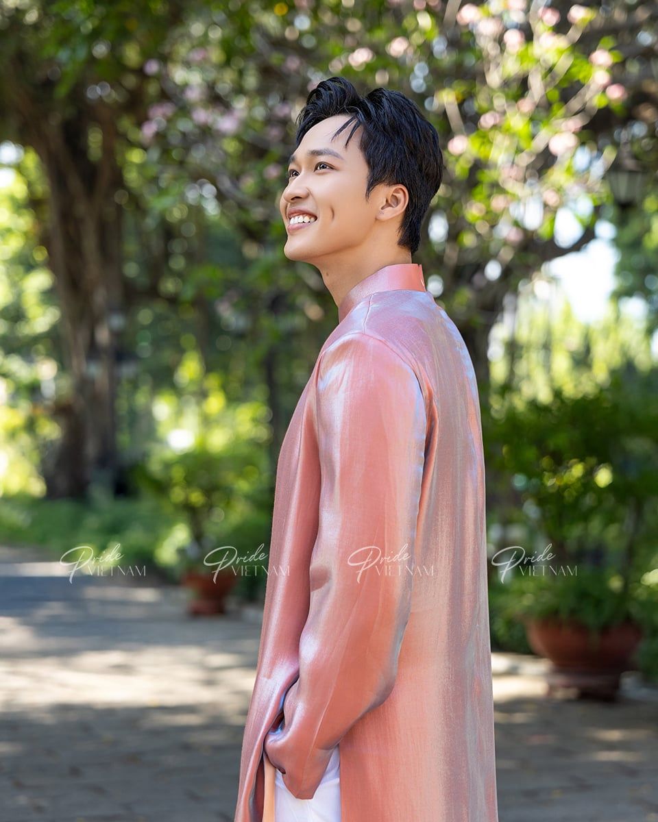 Áo Dài Nam Oganza Cam