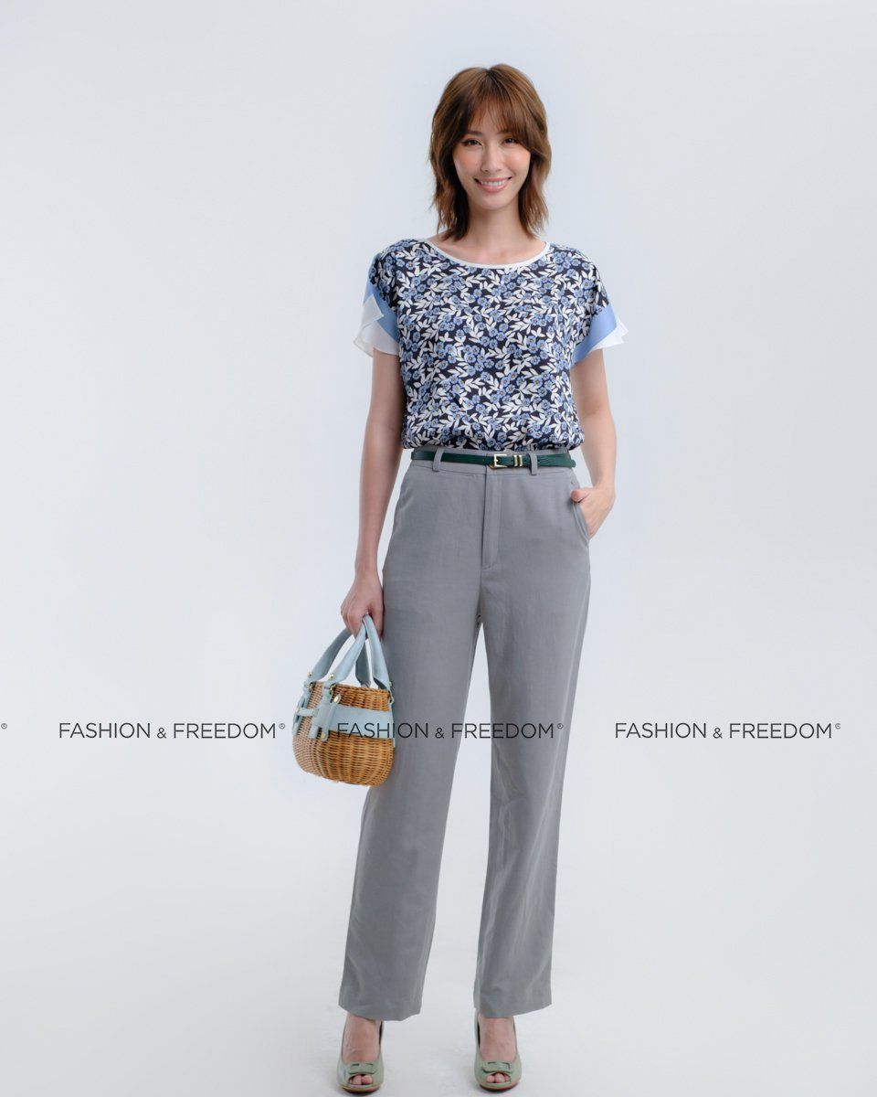 Quần Linen Xanh Xám Hương Mùa Hè