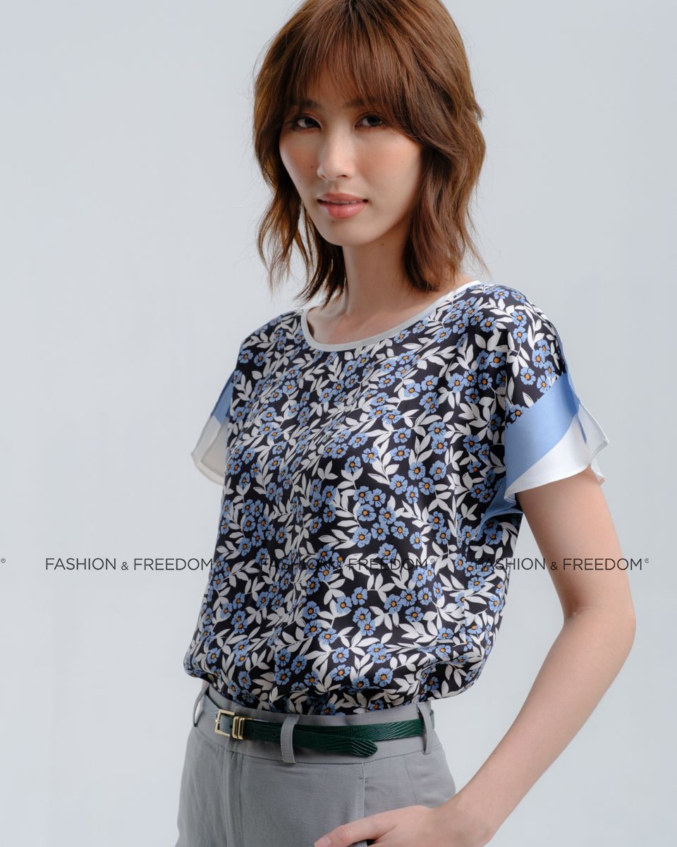 Áo Lụa Xanh Trắng Hương Mùa Hè