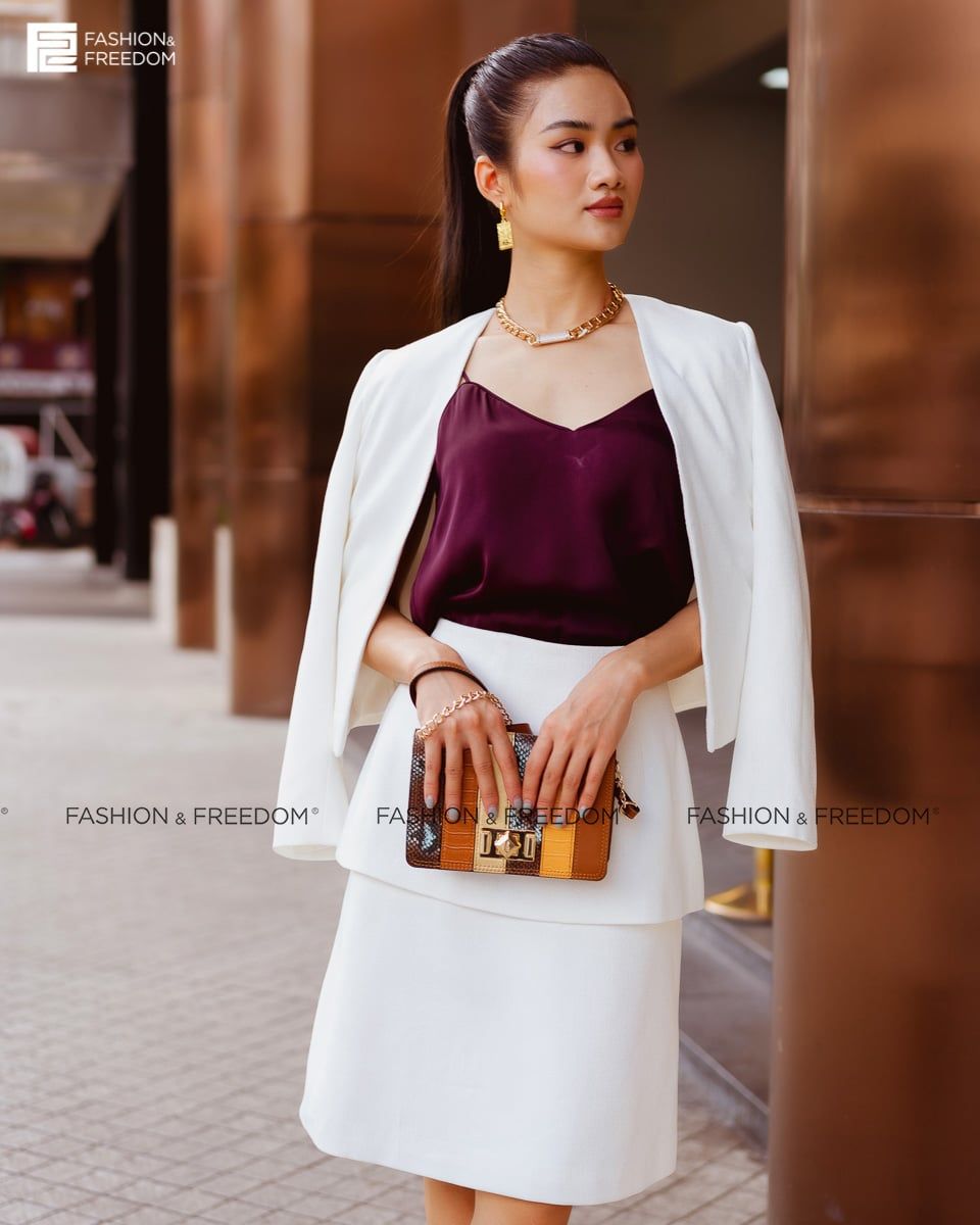 Áo Hai Dây Lụa Đỏ Rượu Fall Muse