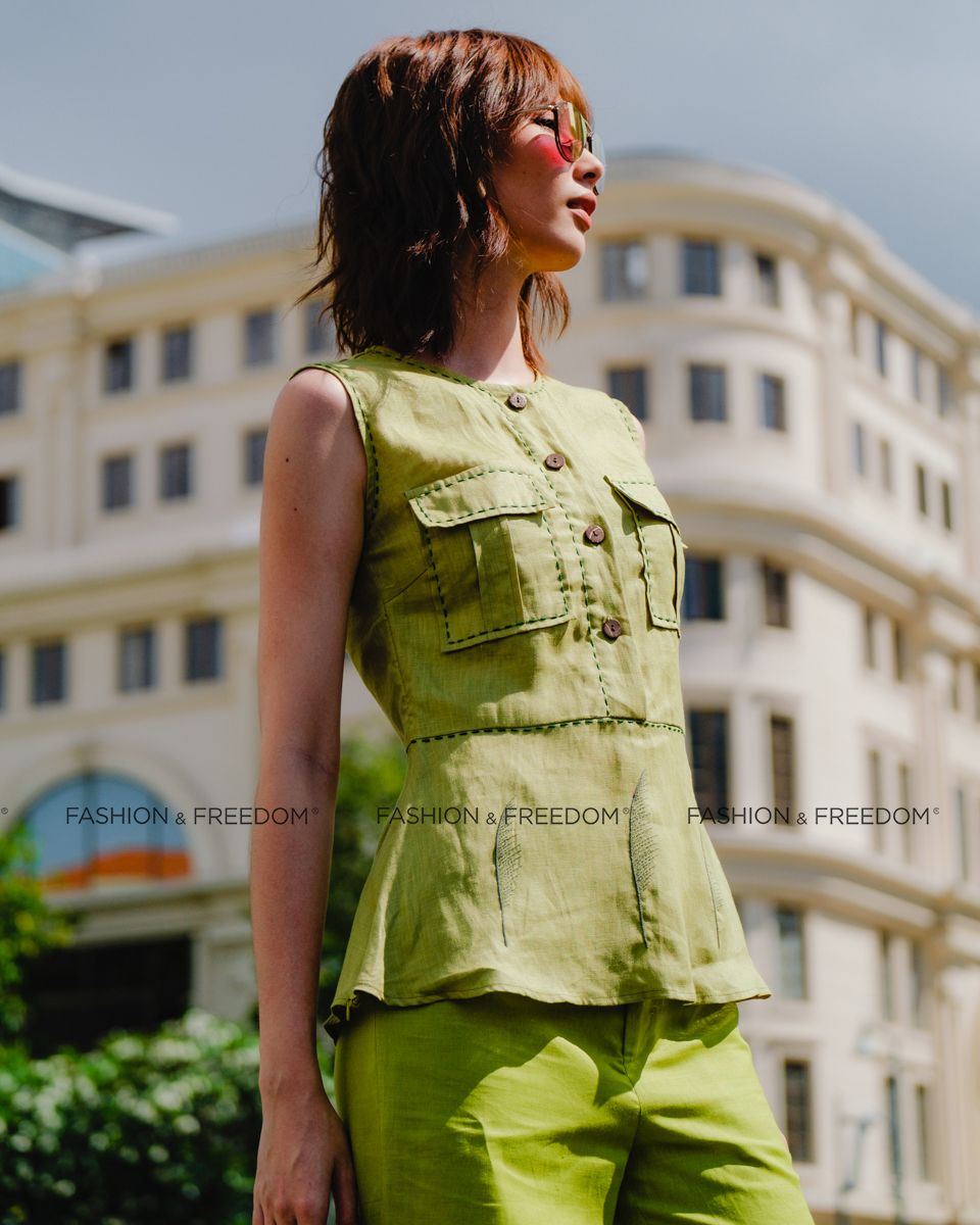 Áo Linen Xanh Cốm Hương Mùa Hè