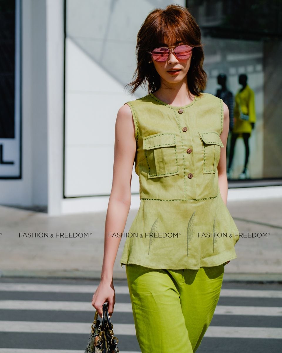 Áo Linen Xanh Cốm Hương Mùa Hè