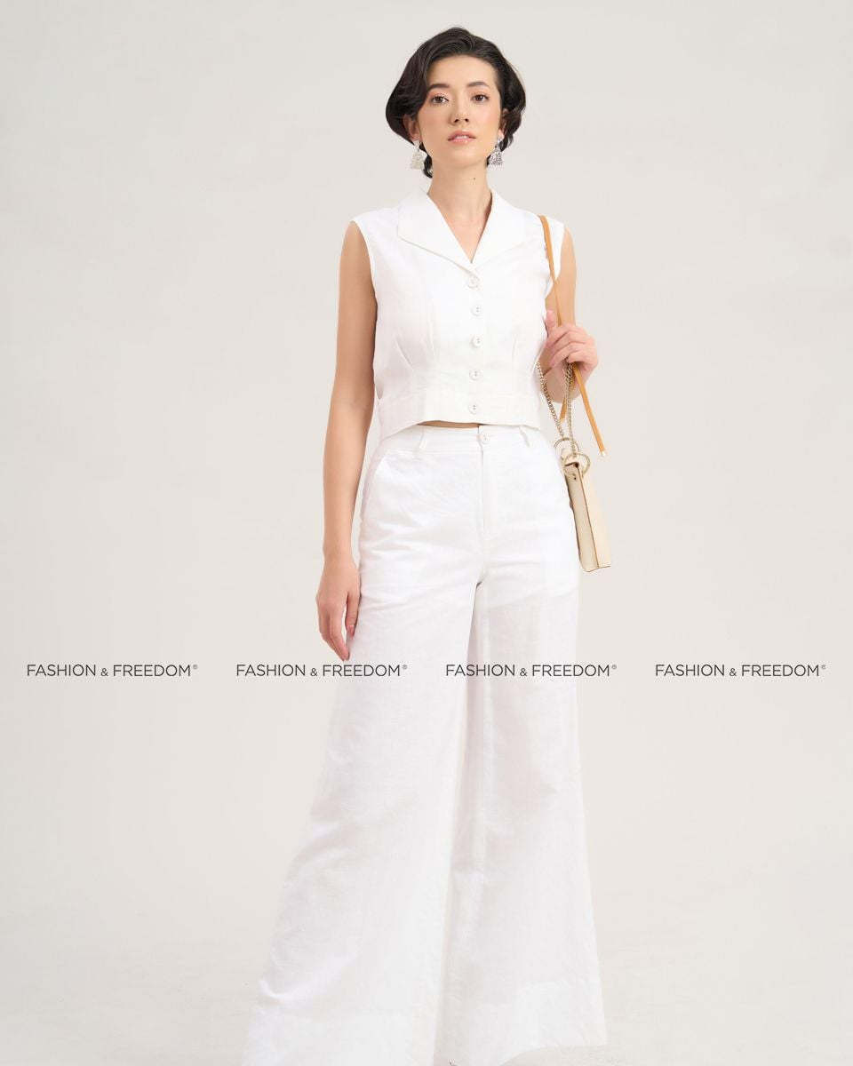 Áo Linen Trắng The Girl In Vogue