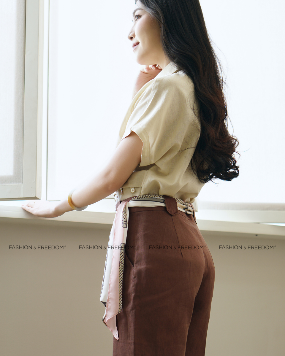 Áo Kiểu Linen Kem New Linen New Horizon
