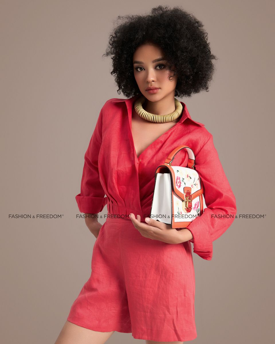 Áo Kiểu Nữ Linen Đỏ Hồng Sắc Màu Tự Do