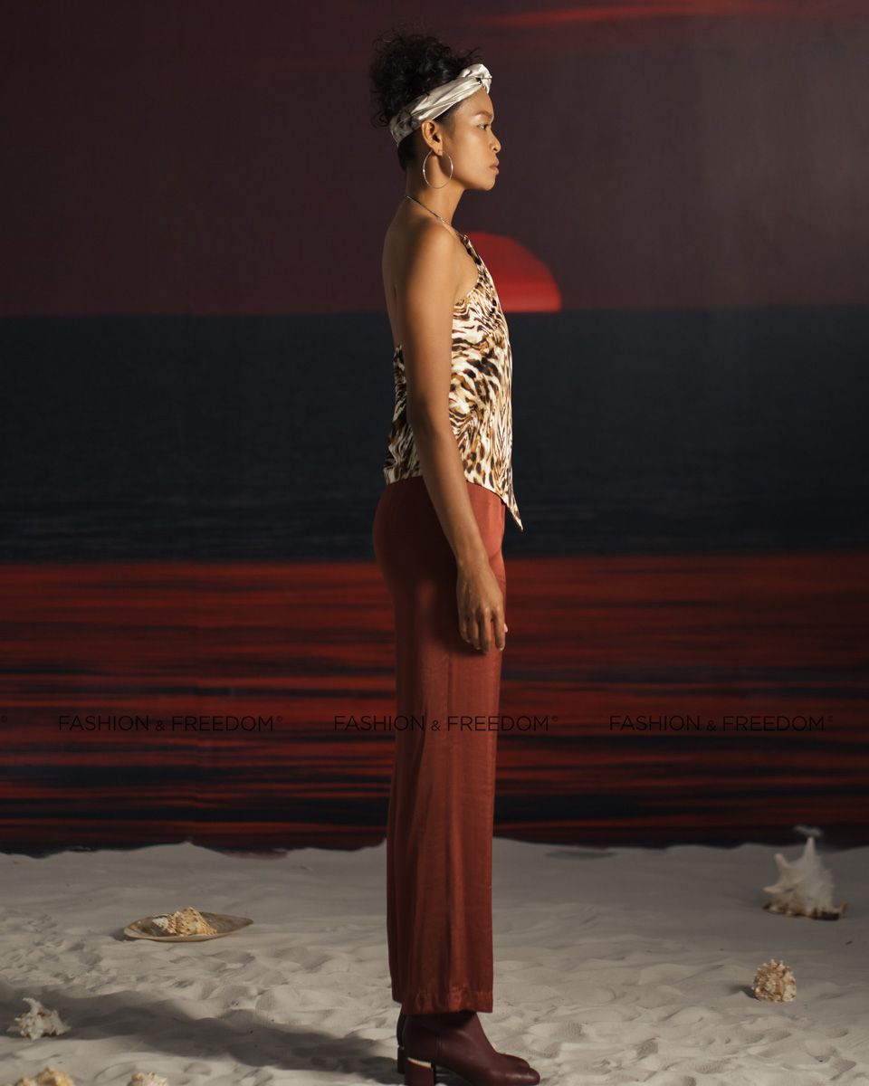 Áo Kiểu Lụa  Da Beo Summer Get Away