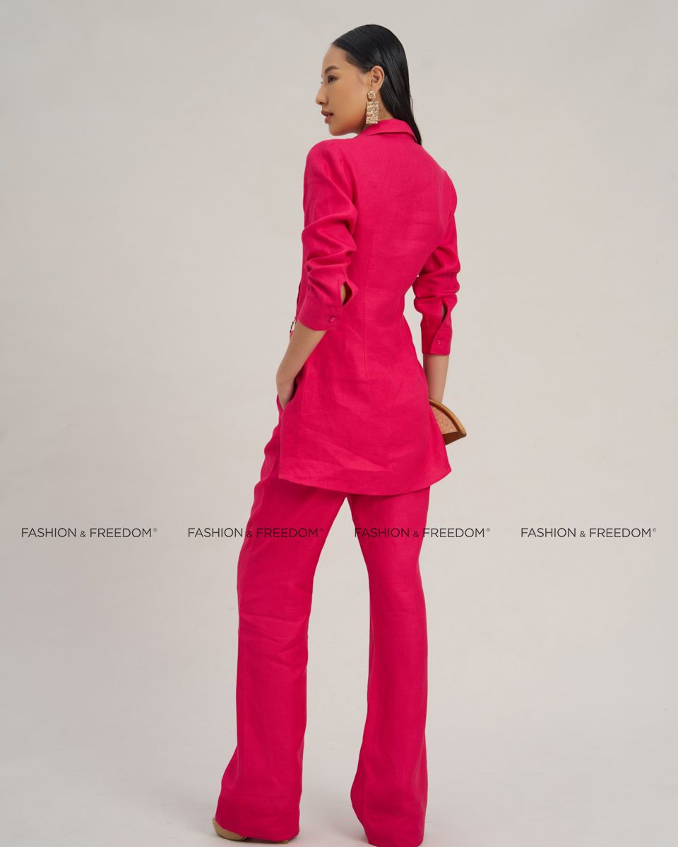 Áo Kiểu Linen Hồng Sen Autumn Charm