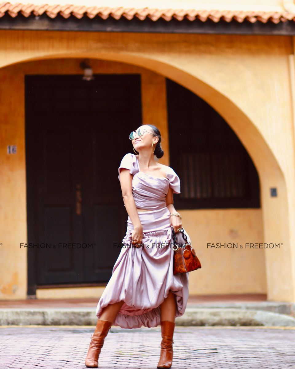 Áo Kiểu Lụa Tím Nhạt Chocolate Fall In Love