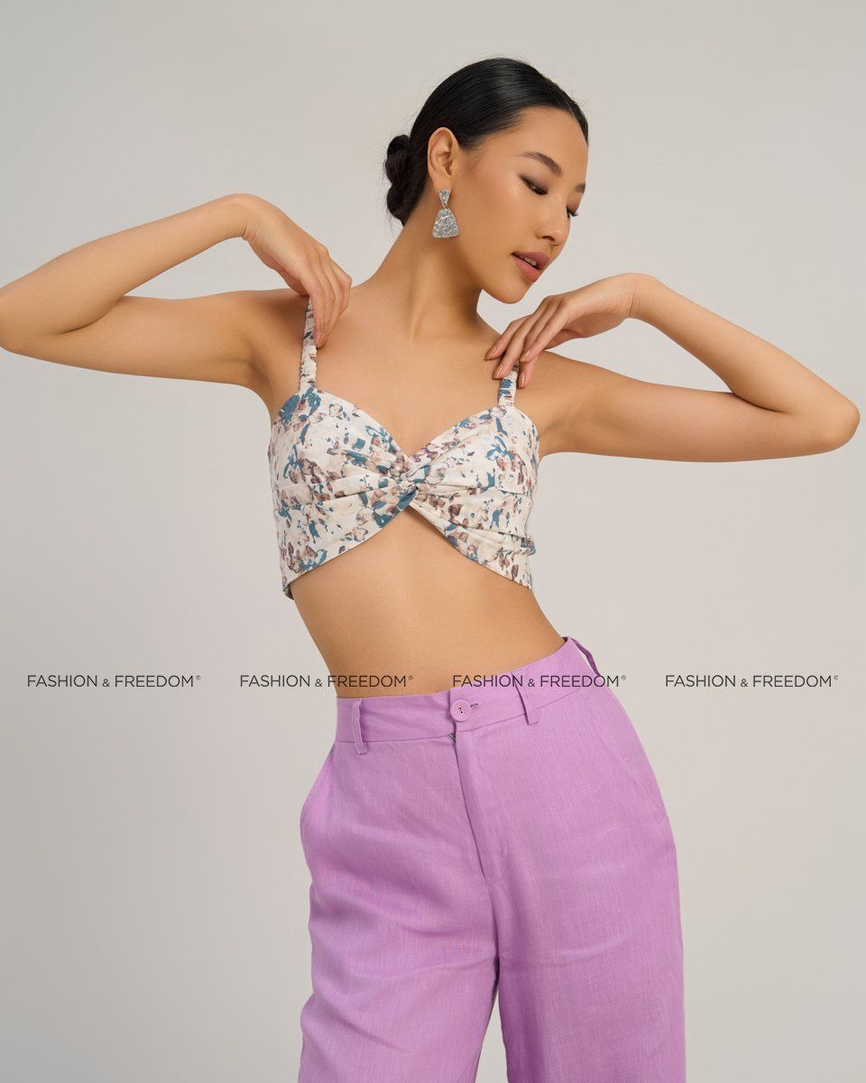 Áo Bra Linen Nữ Kem Hoa The Art Of Styling