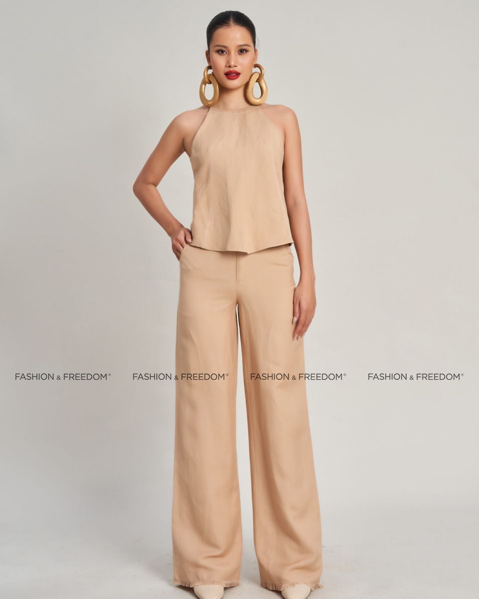 Áo Kiểu Nữ Linen Kem Golden Girl